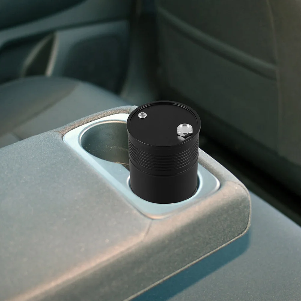

2pcs Car Ashtray With Lid Portable Aluminum Alloy Smokeless Windproof For Vehicle Office Garden Use Auto Accessory