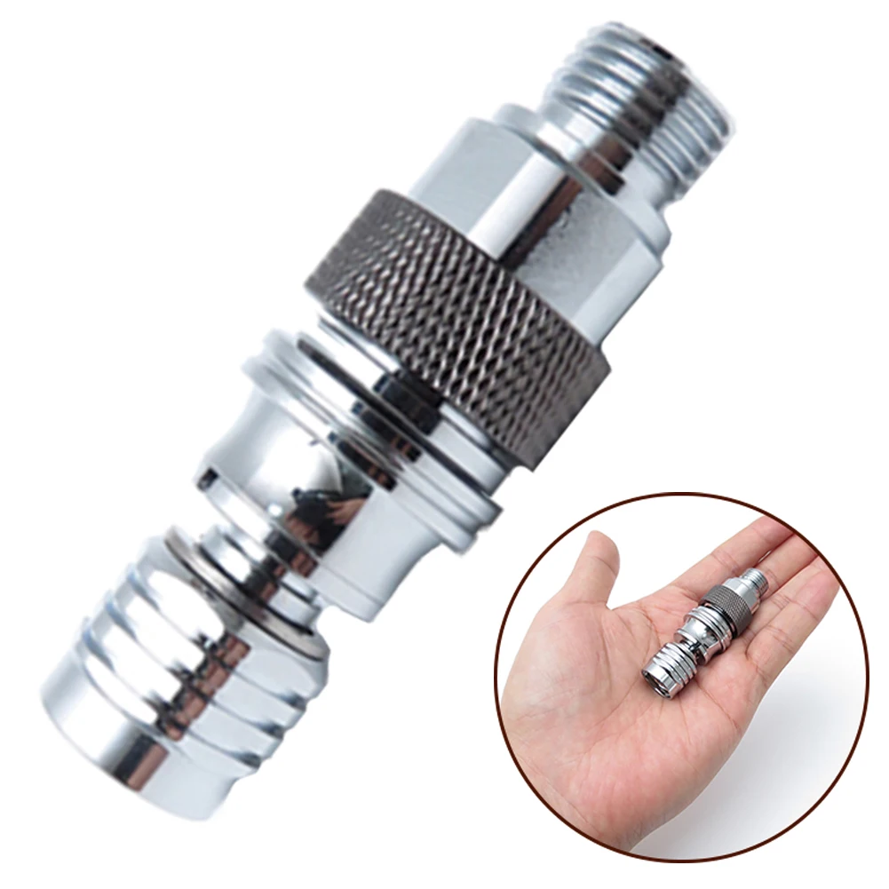 

Diving full face mask secondary head adjuster with self locking connector adapter for efficient underwater connection