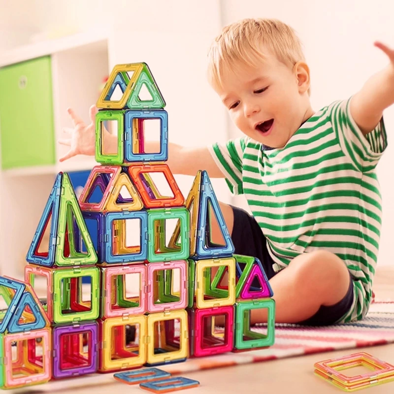 Bloques de construcción magnéticos para niños, juguetes magnéticos de gran tamaño y tamaño Mini, juego de construcción de diseñador, regalos para niños