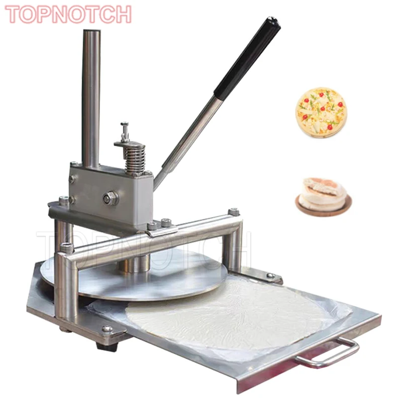 25CM Manual Pizza Former Dough Press Machine Stainless Steel Dough Flattening Machine Commercial Food Processor