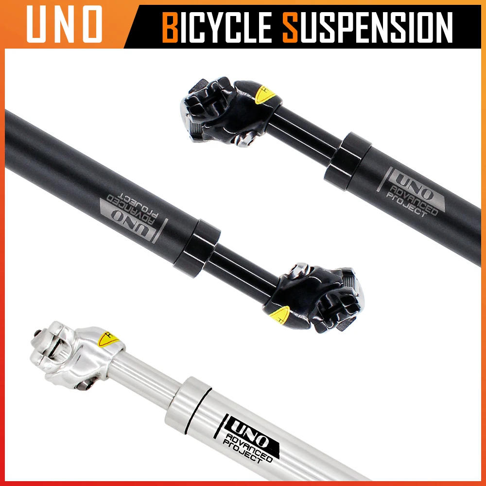 

UNO Mtb Bike Shock Absorber 350mm Suspension Seatpost 27.2/28.6/30/30.4/30.8/30.9/31.6/33.9mm for Dropper Bicycle Parts