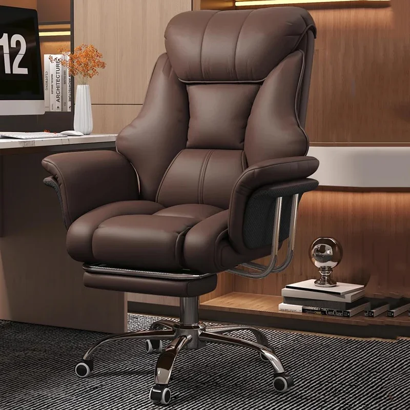 

Leather Comfortable Office Chair Living Room Save Space Computer Nordic Office Chair Reading Silla Oficina Salon Furniture