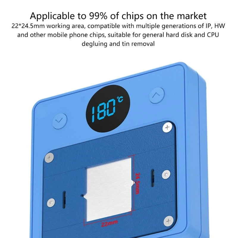 Soldering Iron Mobilephone IC Chip Heating Desoldering Repair Tool, High Efficiency T12C Heater for Quick Gluing Removal