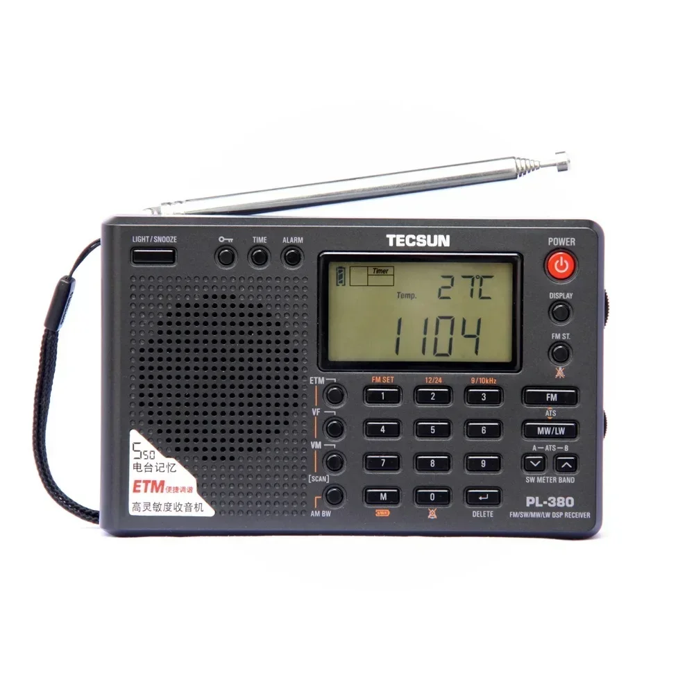

Top! PL-380 Full Band Radio Digital Demodulation Stereo PLL Portable Radio FM /LW/SW/MW DSP Receiver Radio AM