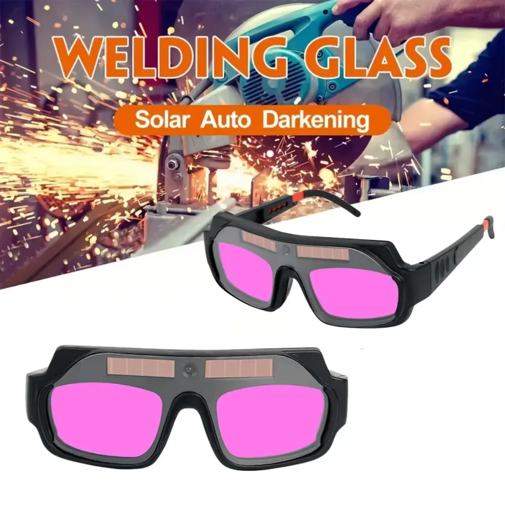 

Automatic Dimming Solar Welding Goggles, Anti-UV Anti-Impact Welding Glasses with 2 Wear Methods for Welding Cutting Grinding
