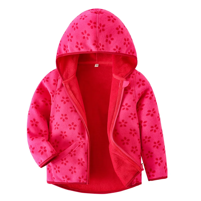 

For 2-8 Years Kid Spring Autumn Child Baby Girls Polar Fleece Jacket Soft Warm