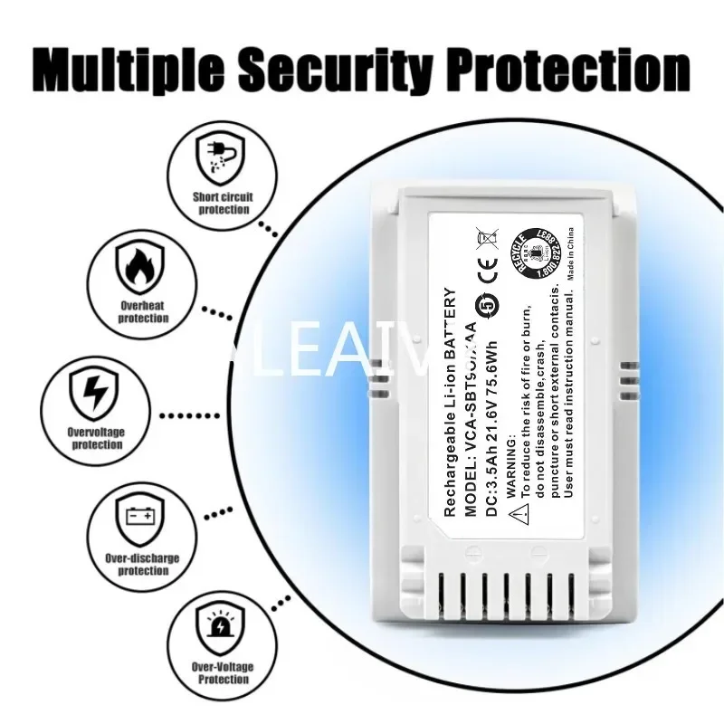 

5000mAh for Samsung VS15T7032P4 VCA-SBT90E/VS15R8542S1/Jet90E Pet/Jet70 Turbo/Jet70 Pro/Jet70 Complete Vacuum Cleaner Battery