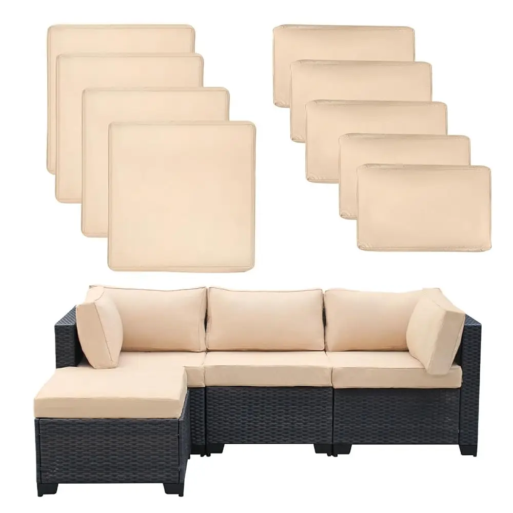 

9 Pcs Patio Cushion Covers Outdoor Cushion Cover Replacement For Patio Furniture Sofa Couch Slipcovers,Outdoor Sofa Covers