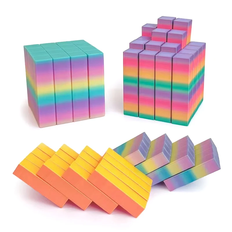 Cubo Magico 3D 5x5 Colorato, Giocattolo Antistress Divertente per Bambini e Adulti, Ornamento da Scrivania Luminoso al Buio