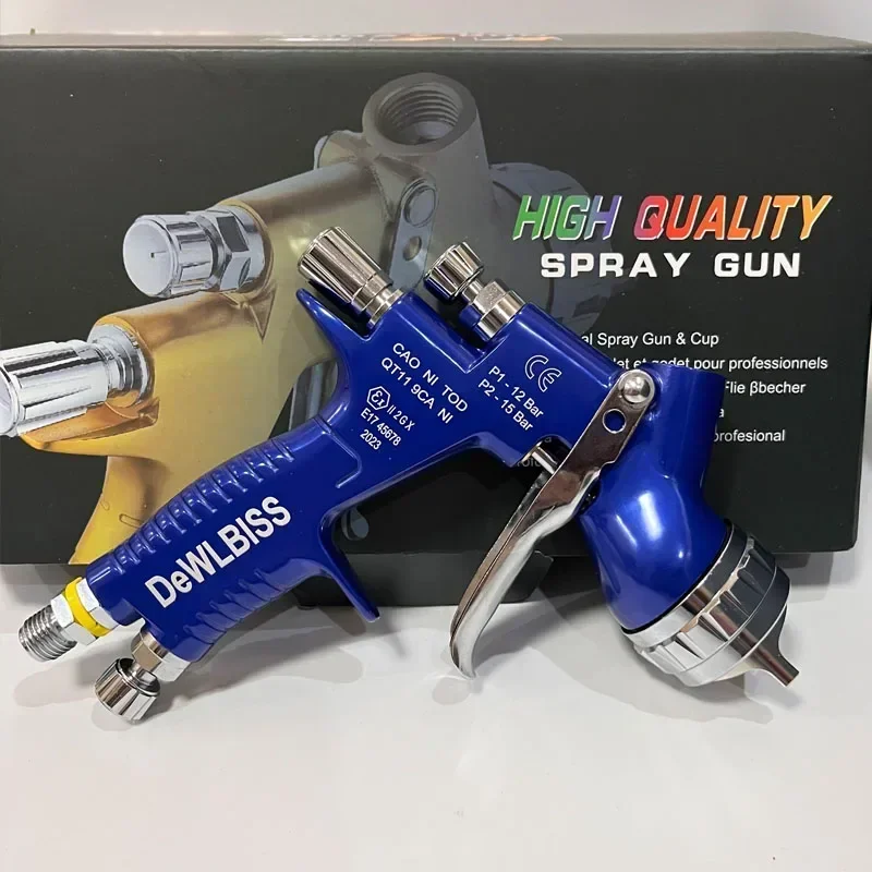 Painting Gun TE20 T110 1.3mm Nozzle Spray Gun GT Pro PRUPLE Glod with Mixing Cup Water Based Air Spray Gun Airbrush image 3