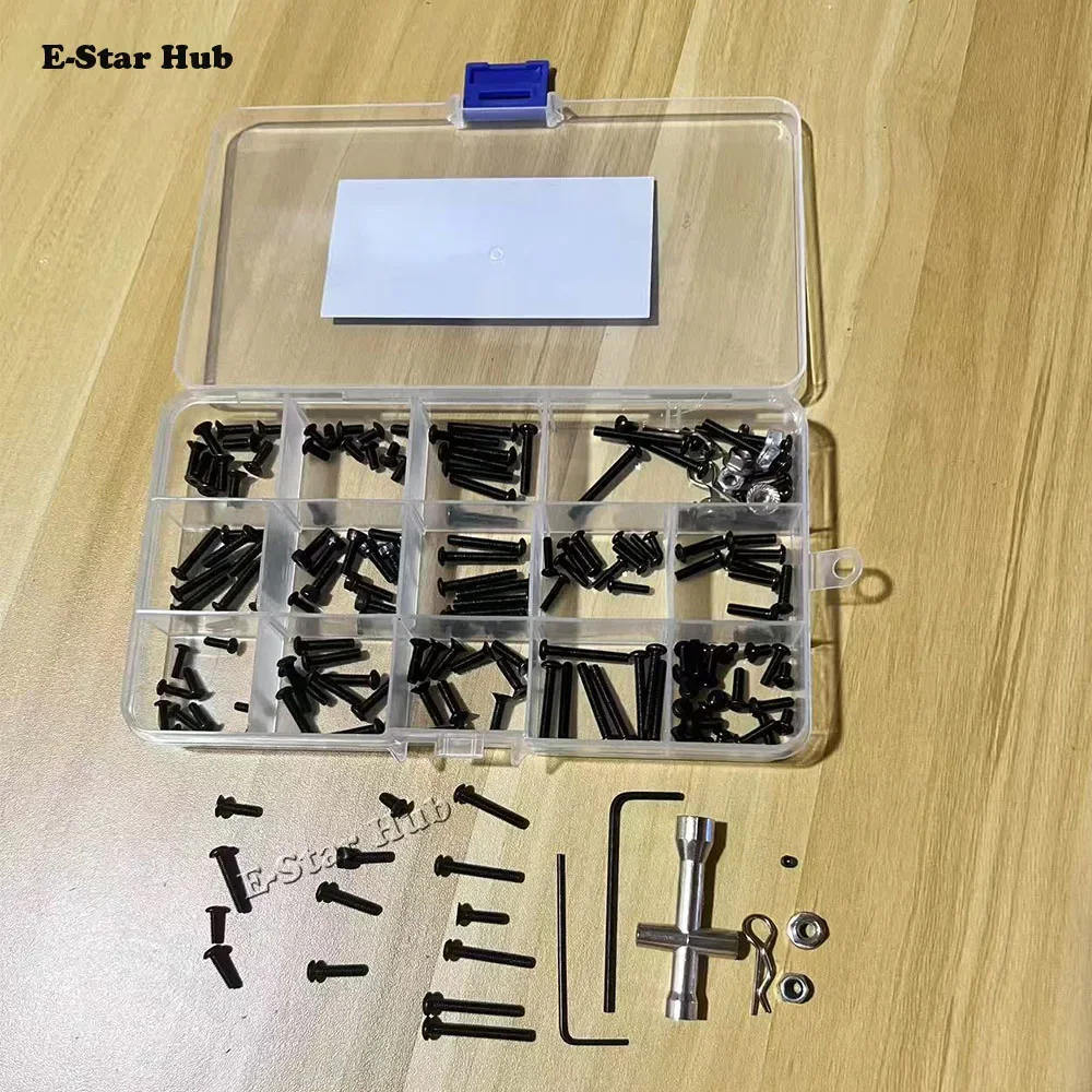 Per Hyper GO MJX H12Y H12Y + 1/12 Scatola di viti modificata RC Auto Parti di aggiornamento in metallo