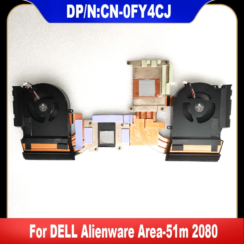 0FY4CJ New Original For Dell Alienware Area-51m R1 RTX 2080 Cooling Fan Cooler Fan CN-0FY4CJ FY4CJ AT2F1005DT0 Heatsink Radiator