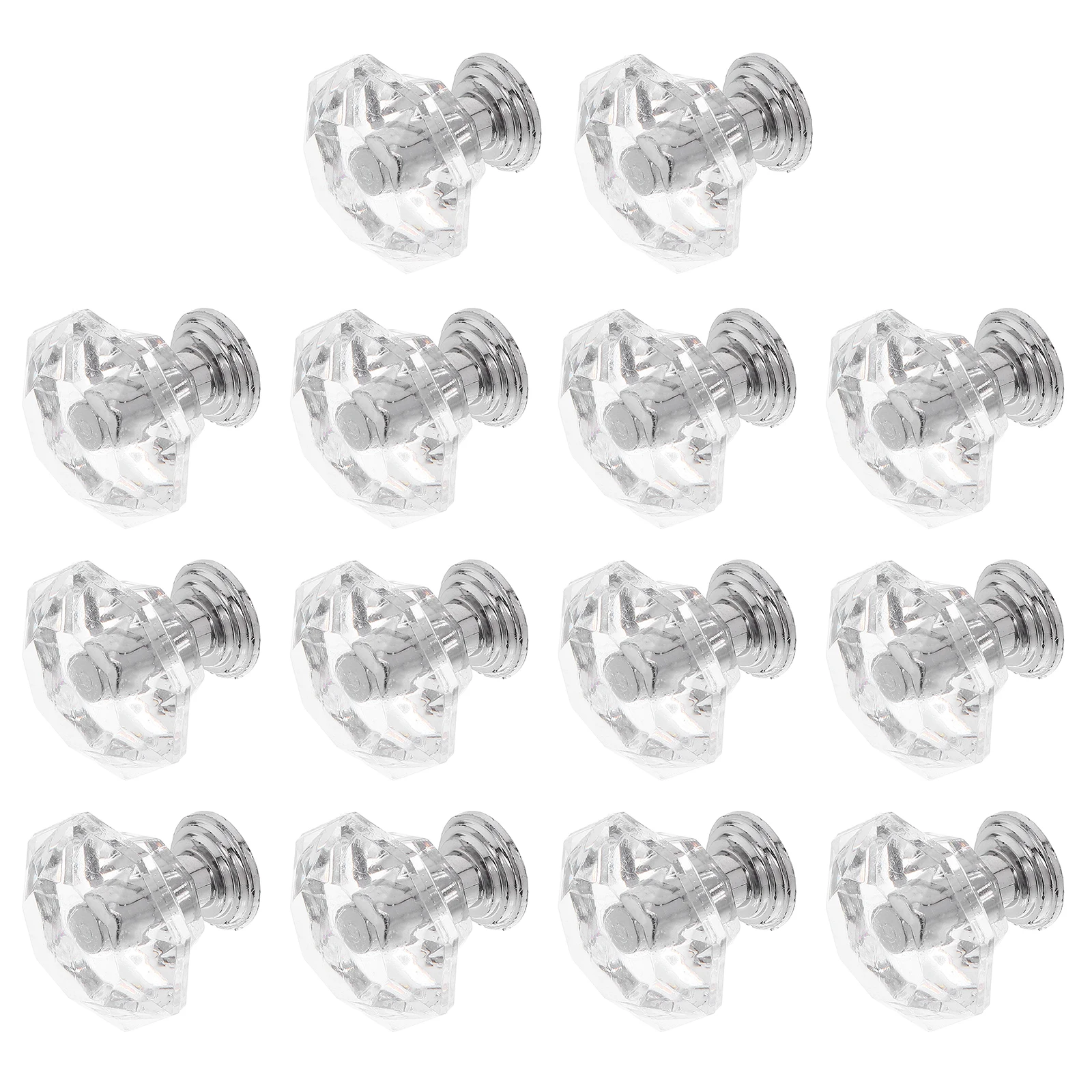 

26pcs Transparent Drawer For Cabinets Dressers Clear Acrylic Knobs Kitchen Bathroom Cabinet Door Home Furniture Wardrobe Handles