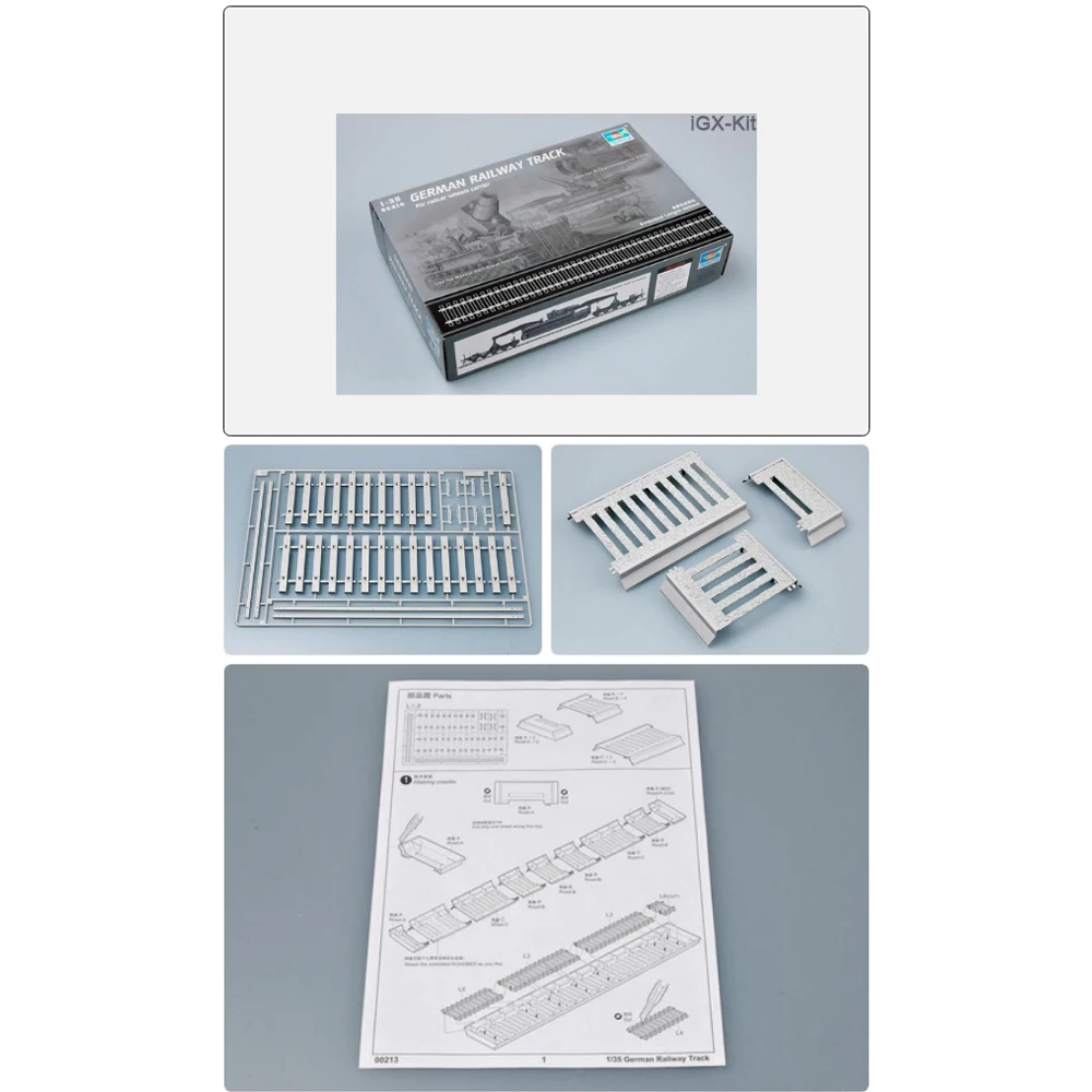 

Trumpeter 00213 1/35 German Railway Track Set 36" of Extra Track Collectible Child Toy Craft Plastic Assembly Building Model Kit
