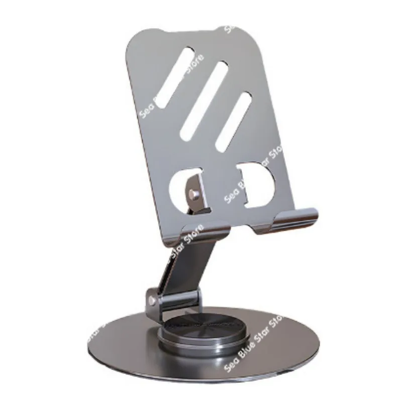 All-metal aluminum alloy rotatable mobile phone holder, desktop foldable mobile phone tablet holder