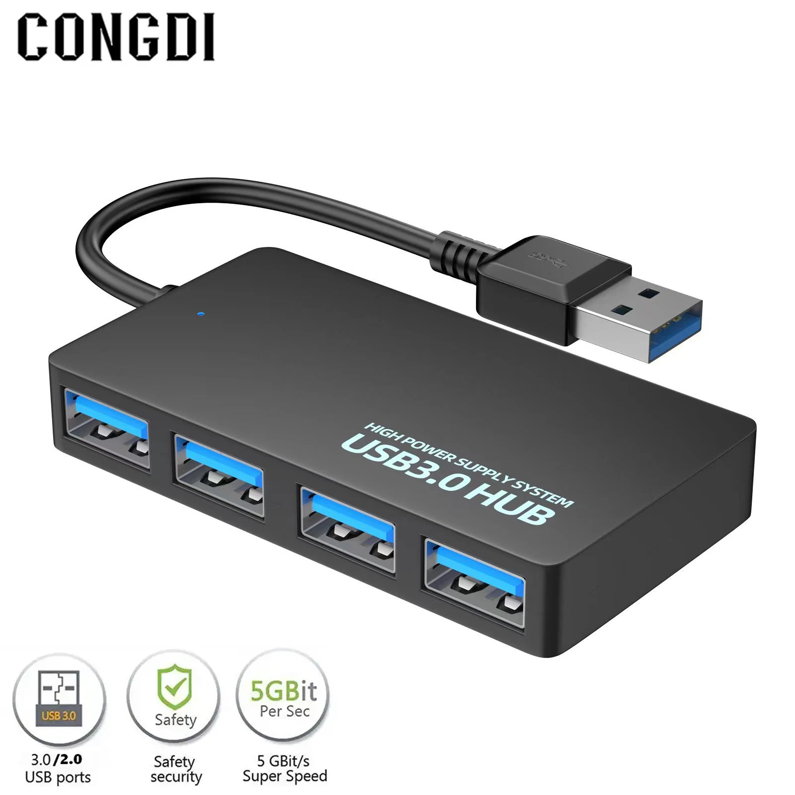 USB 3.0 Hub 4 Ports USB HUB Adapter High Speed Data Transfer Usb Expansion Splitter For PC Computer Notebook Laptop Accessories