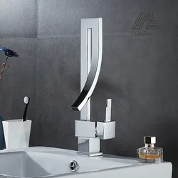 360° Rotating Basin Faucet All Copper Tabletop Hot and Cold Water Mixer Taps Luxury Kitchen Sink Washbasin Waterfall Faucet Sink