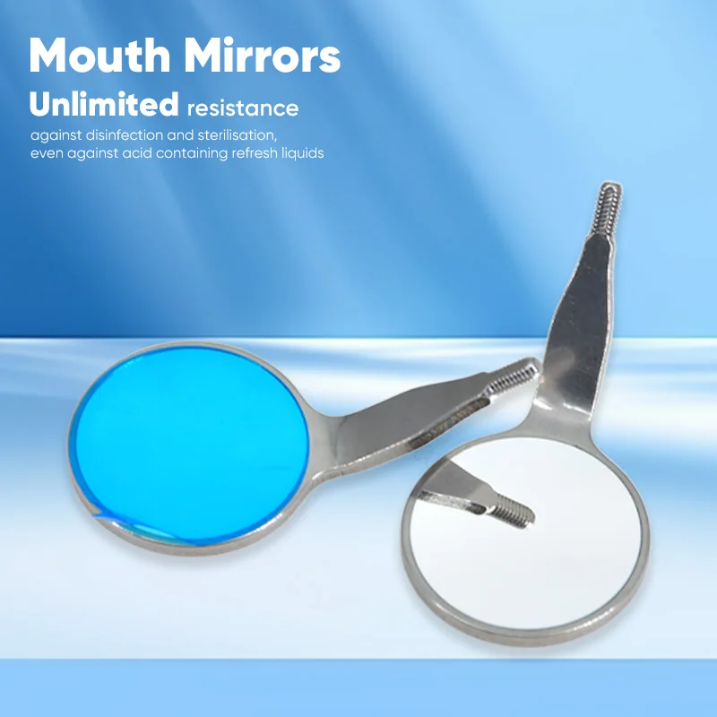 

Набор из 6 стоматологических зеркал с родиевым покрытием, многоразовые, с защитой от запотевания, удлиненные, высококачественные, для стоматологических клиник и инструментов для стоматологов