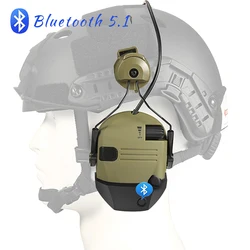 Tactical Shooting Earmuff Headsets Bluetooth 5.1 Hearing Protection Headphone 23dB NRR Safety Noise Reduction Ear Muffs