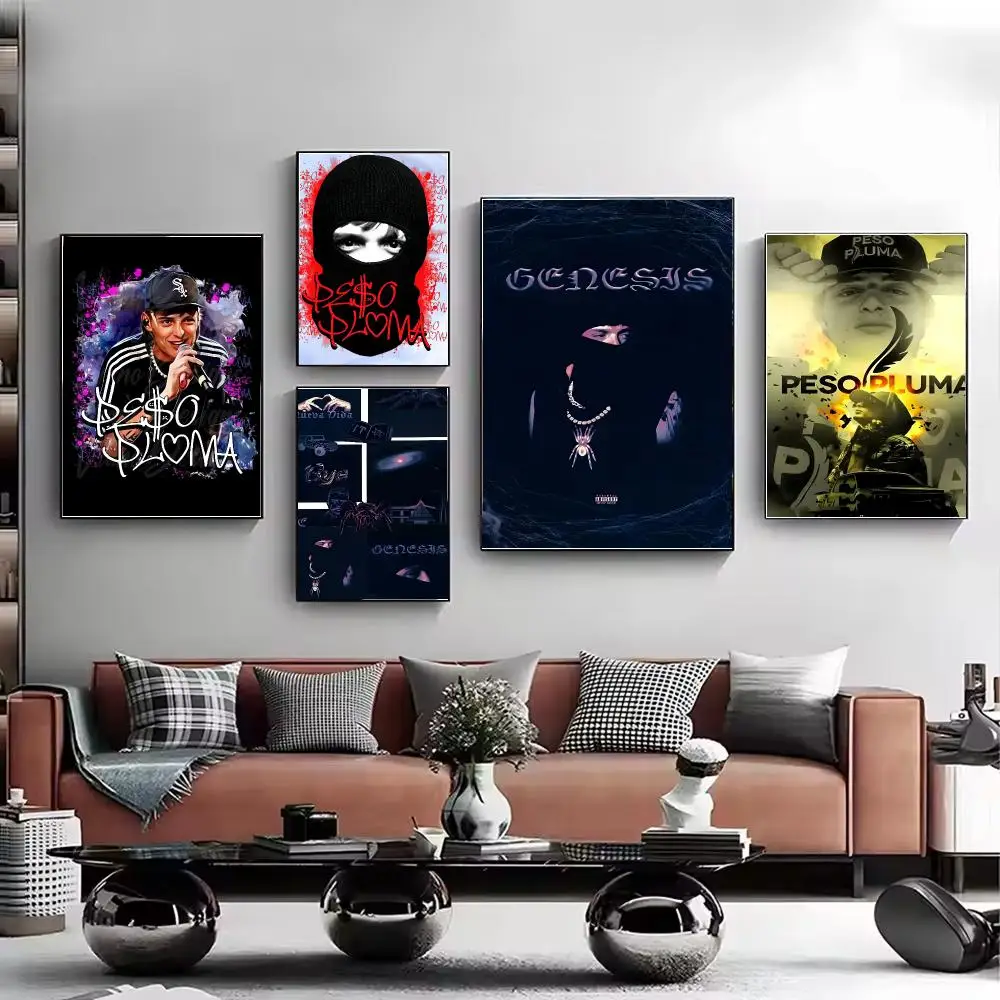 S-Singer Peso Pluma Exodo Poster HD Wall Art Aesthetic Home Decor for Living Room Bedroom Café Office Stylish Gift