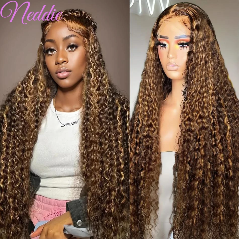 Wig Frontal renda Brazilian 30 40 inci Wig 13x6 HD rambut manusia keriting transparan Chioce gelombang dalam untuk Wig berwarna wanita