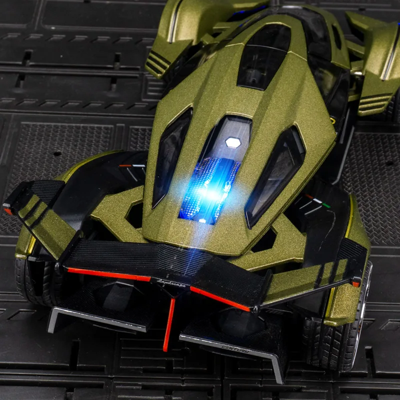 1:22 Lamborghini V12 modelo de coche de aleación tirar hacia atrás la puerta de regalo de juguete acústico-óptico para niños se puede abrir.