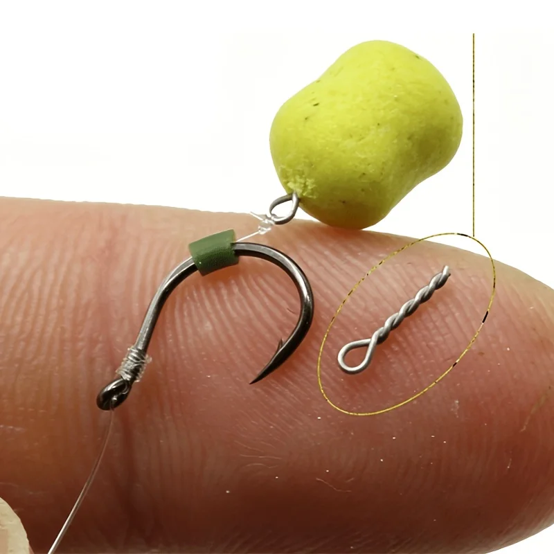 35Pcs Quick Bait Attachment Needles Made of Stainless Steel, Bait Screw Accessories, Specifically Designed for European Carp Fishing / Fly Fishing Techniques. Made of Stainless Steel, They Are Highly Hard and Not Easily Deformed. the Spiral Pattern Allows Them to Hold the Bait Ball Tightly, Preventing Them from Slipping Off When Casting or When Encountering Water Currents. the Metal Ring at the End Can Be Directly Attached to the Fishing Line, Eliminating the Need for Additional Accessories. Simple to Install, They Are Also Compatible with Quick-Connecting Sublines.