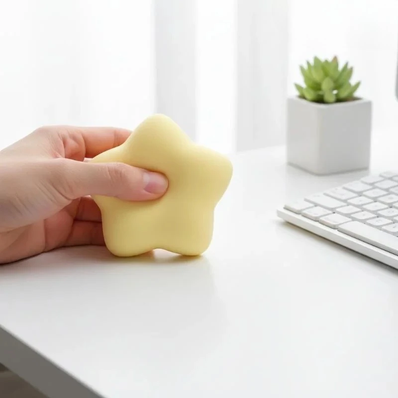 Niedliches Stern-Squishy-Quetschspielzeug, langsam aufsteigendes, milchiges, weiches, nasses Fidget-Spielzeug, Stressabbau-Tischdeko – Detail 5