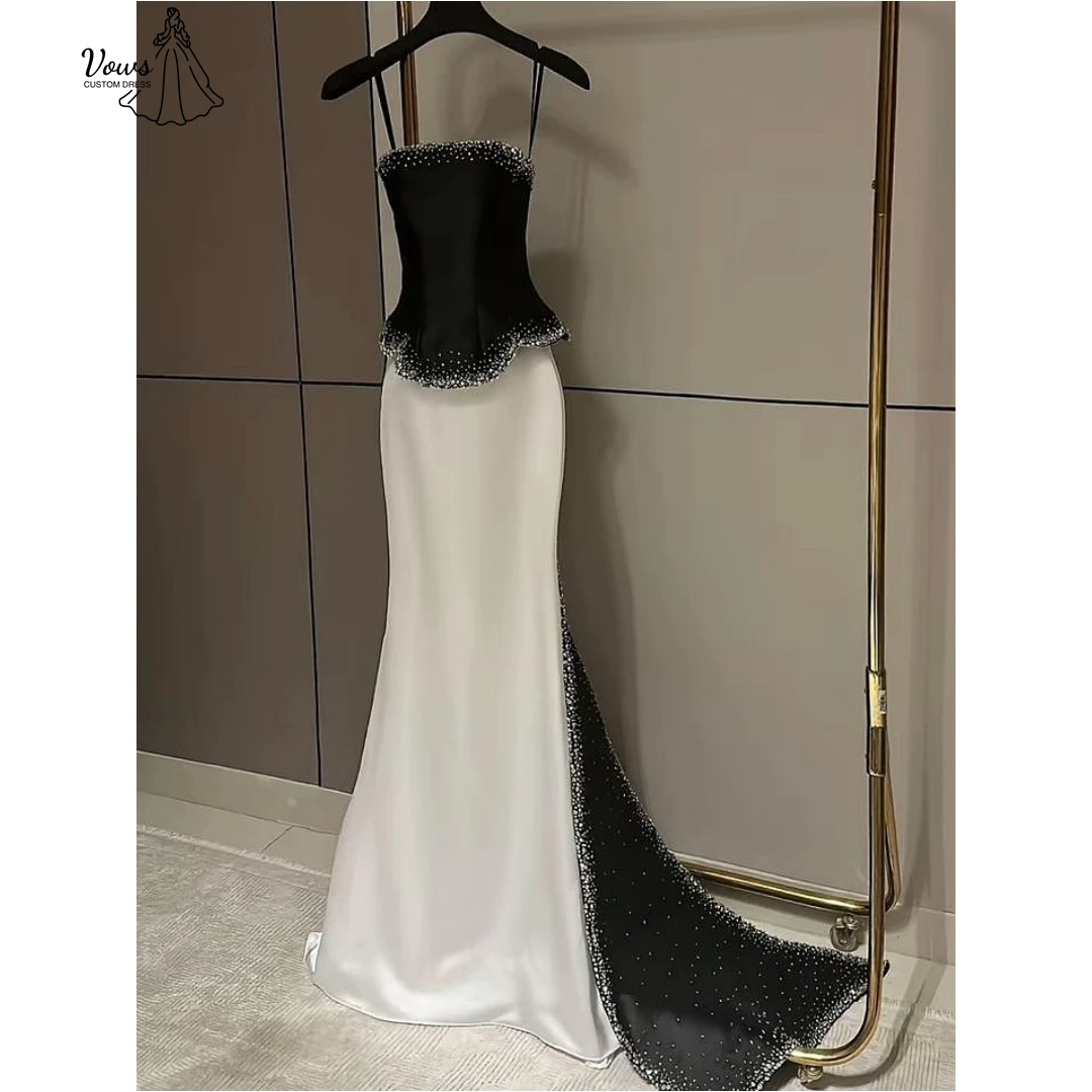 

Vows Spaghetti Straps Evening Dresses 2025 Luxury Prom Dresses 2025 Custom Made Saudi Luxury Women Evening Dress Wedding Guest