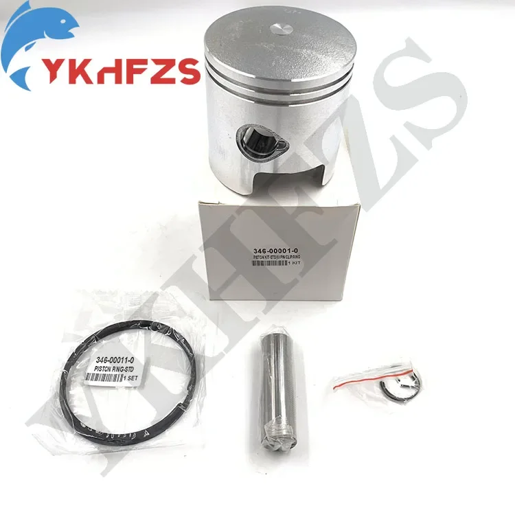 

346-00001-0 Piston Set & Rings for Tohatsu Nissan Mercury 25HP 30HP Outboard Engine 346-00001-1 346-00001 2T Boat Motor Parts