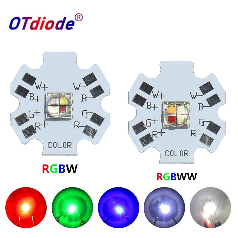 LED 10W XLM  RGBW RGB White or RGB Warm White Color High Power 5050 4 Chips Replace Stage Light With 20mm Star PCB