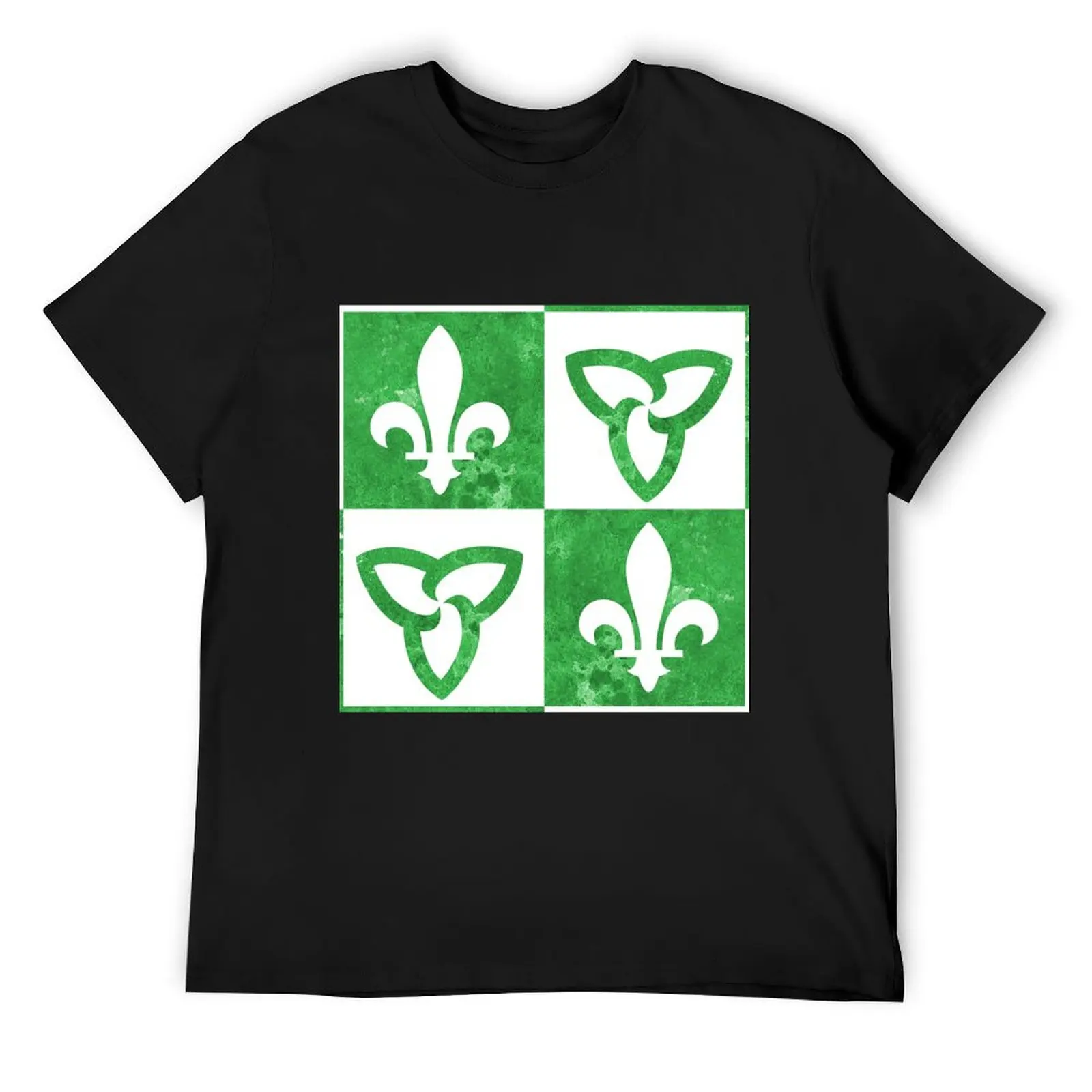 

Franco-Ontarian Flag - Abstract Design, watercolor T-Shirt custom t-shirts fashion shirts oversized t shirt mens clothing