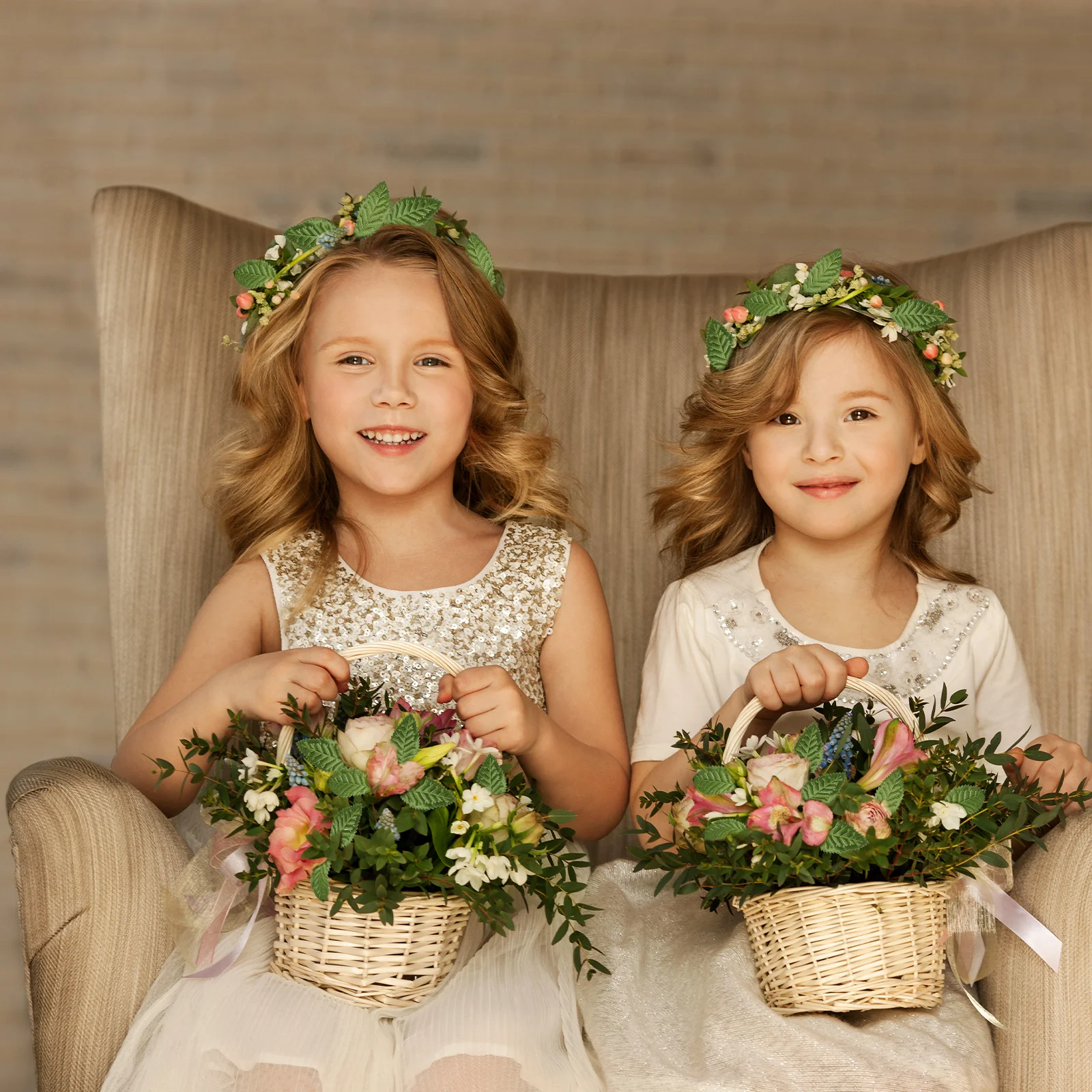 Ghirlanda di foglie fai-da-te Decorazione per feste di matrimonio Tessuto finto finto per progetti artigianali Verde Verde Verde