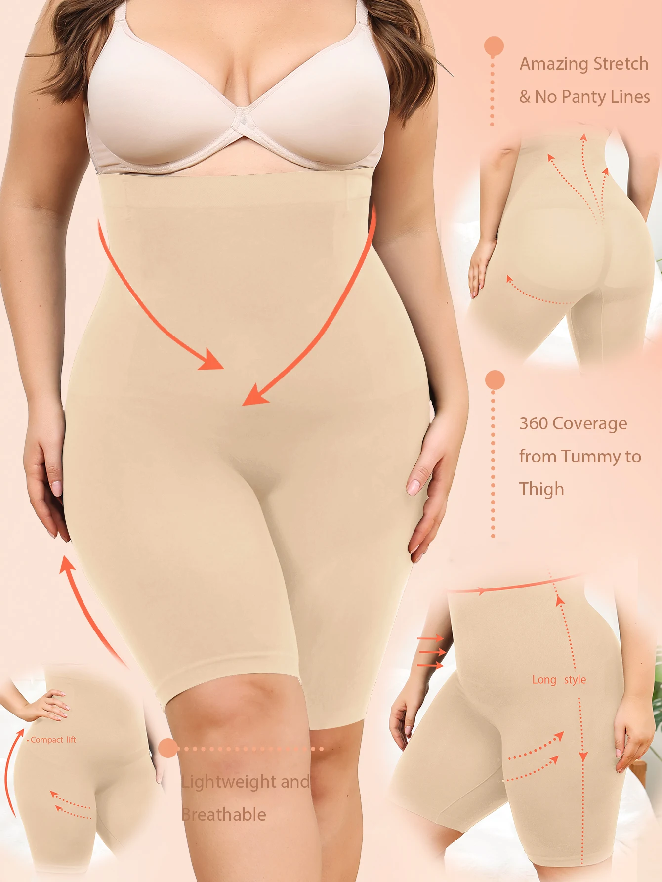 

Hot High Waist Shaping Control Panties Tummy Control Butt Lifting Slim Shorts Women's Underwear Shapewear Body Shaper