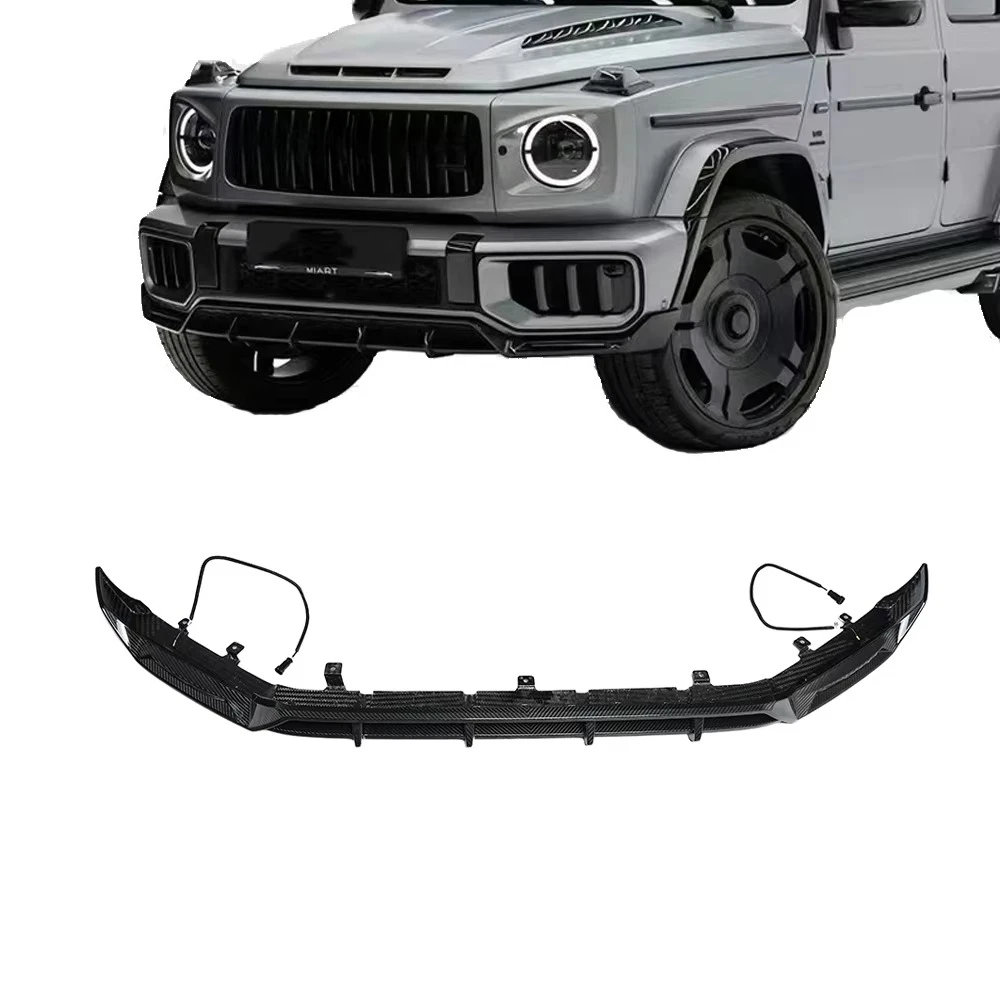2025 New G Class W465 G63 Dry Carbon Front Bumper Lip Top Style Front Lip Lower Diffuser Anterior Chin Car Auto Parts Accessory
