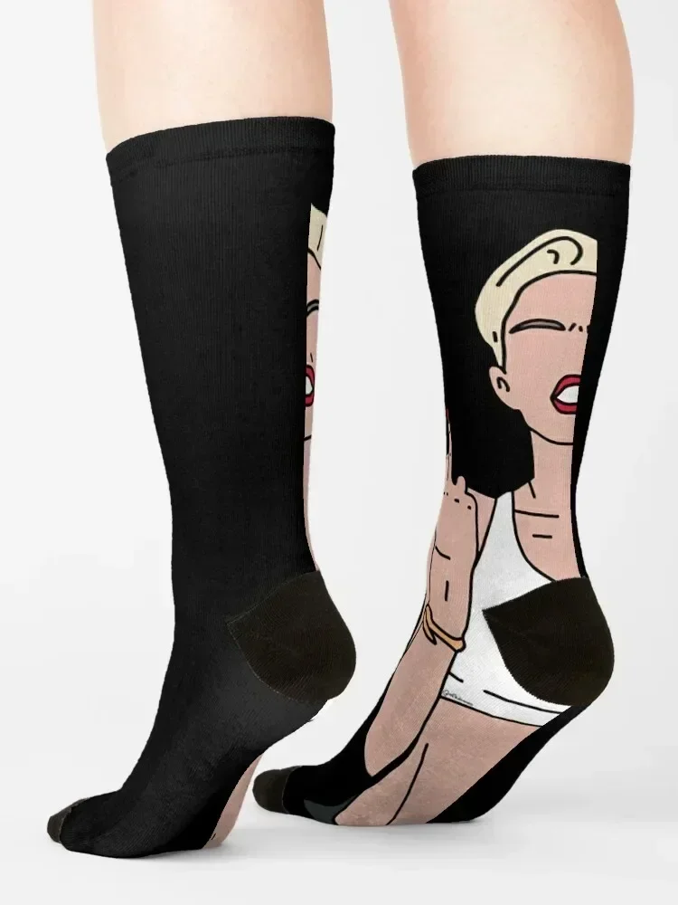 Gifts Idea Miley Cute Gift Socks halloween Stockings man Non-slip New year's Women's Socks Men's