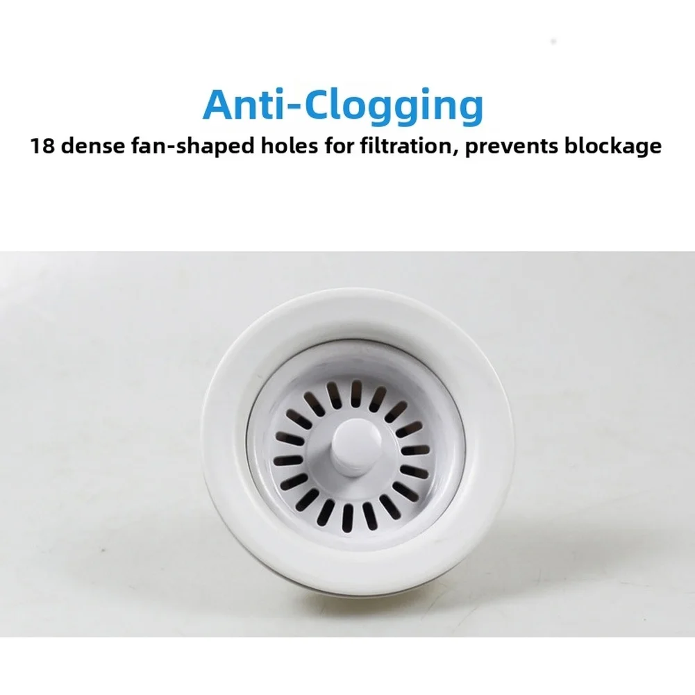 مصفاة سلة تصريف الحوض 114 مم مع حلقات إغلاق مزدوجة و18 فتحة تهوية لتركيب المطبخ بفتحة 88 95 مم #3