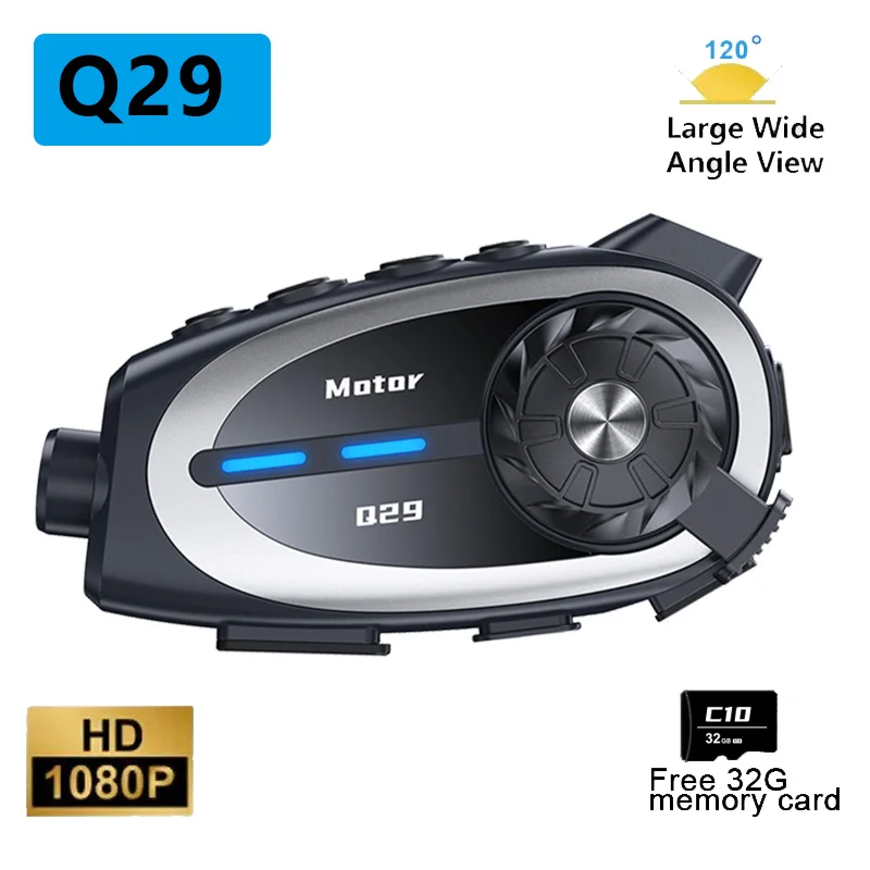 

Q29 Motorcycle Helmet Intercom Bluetooth Headset summer WiFi Video Recorder 1080P HD Wireless Camera Super Wide-angle Lens