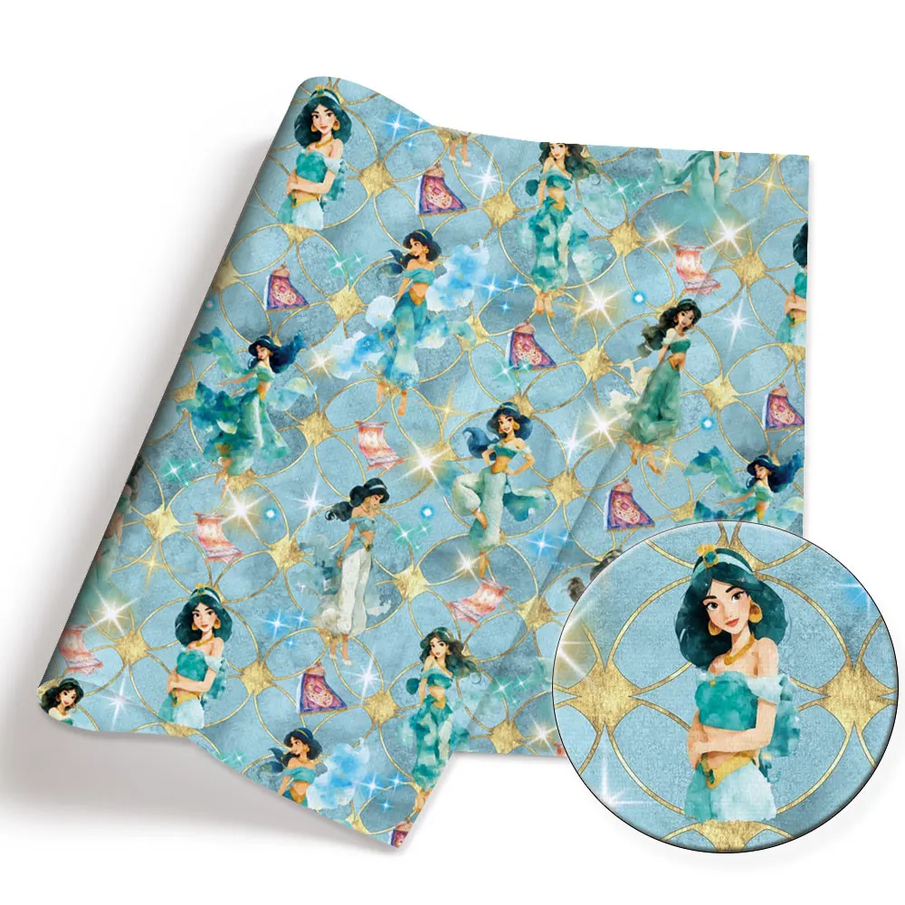 

Ткань Disney 140x50 см, полиэстер-хлопок, с мультяшным рисунком, для пэчворка, детского домашнего текстиля, шитья кукольных платьев, штор, хлопковая ткань