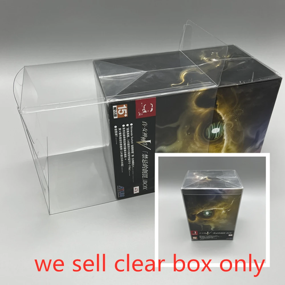 PET Box Protector For Shin Megami Tensei V Collect Boxes For Switch NS Game Case Shell Clear Display Cases