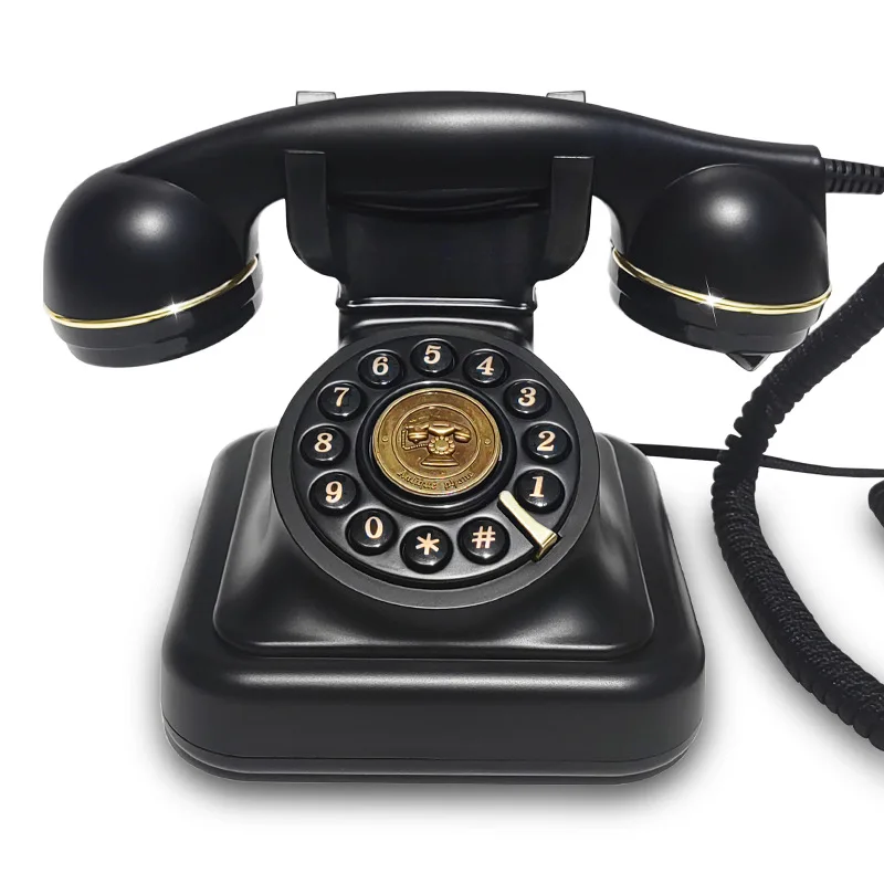 

Vintage Wired Telephone - Retro European/French Country Style, Creative Fashion Landline for Home & Office Use