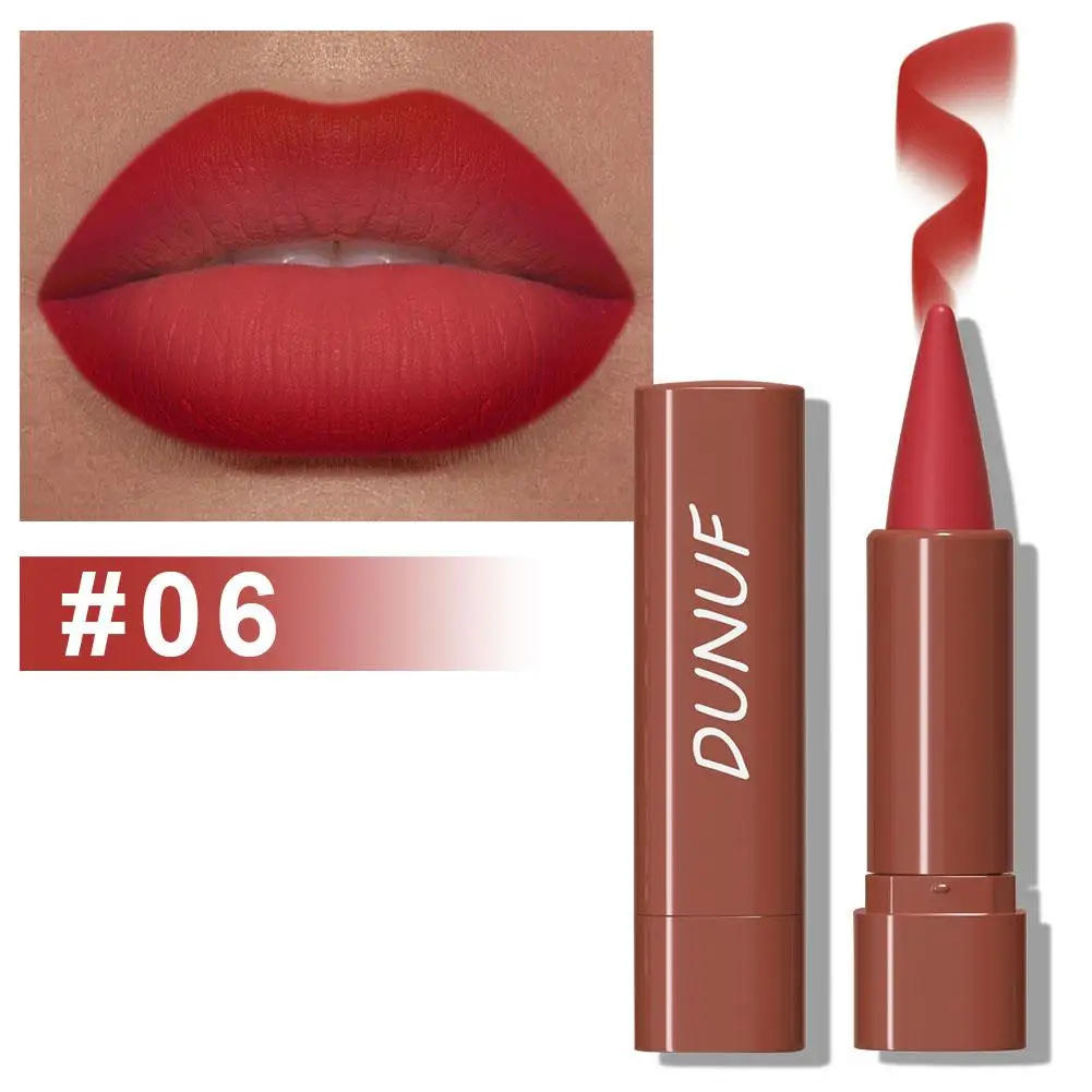 Not-fading Long Lasting Waterproof Velvet Matte Lipstick Cup Lipliner Lip Lip Non-stick Cosmetics Stick Liner Makeup Sexy N2f8