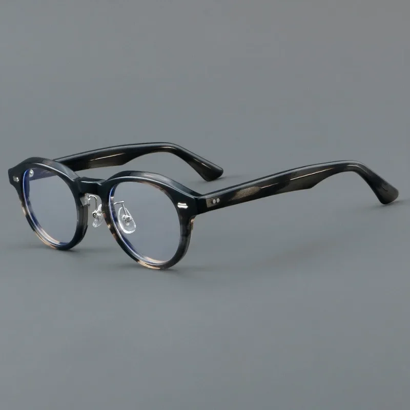 Men's Spectacle Frame Women Anti-Blue Light Style Glasses Clear Lens Brand Designer Female Acetate Frame Vintage Eyeglasses