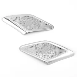 Stainless Steel Silver Audio Speaker Cover Trim A-pillar Horn Cover Sticker Car Accessories For Kia Sorento MQ4 2021-2023