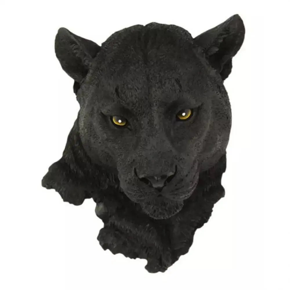 New Resin Simulation Animal Figurines Wall Wolf Head Status Lion Figure Decor Bar Mural Sculptures Ornaments Home Accessories