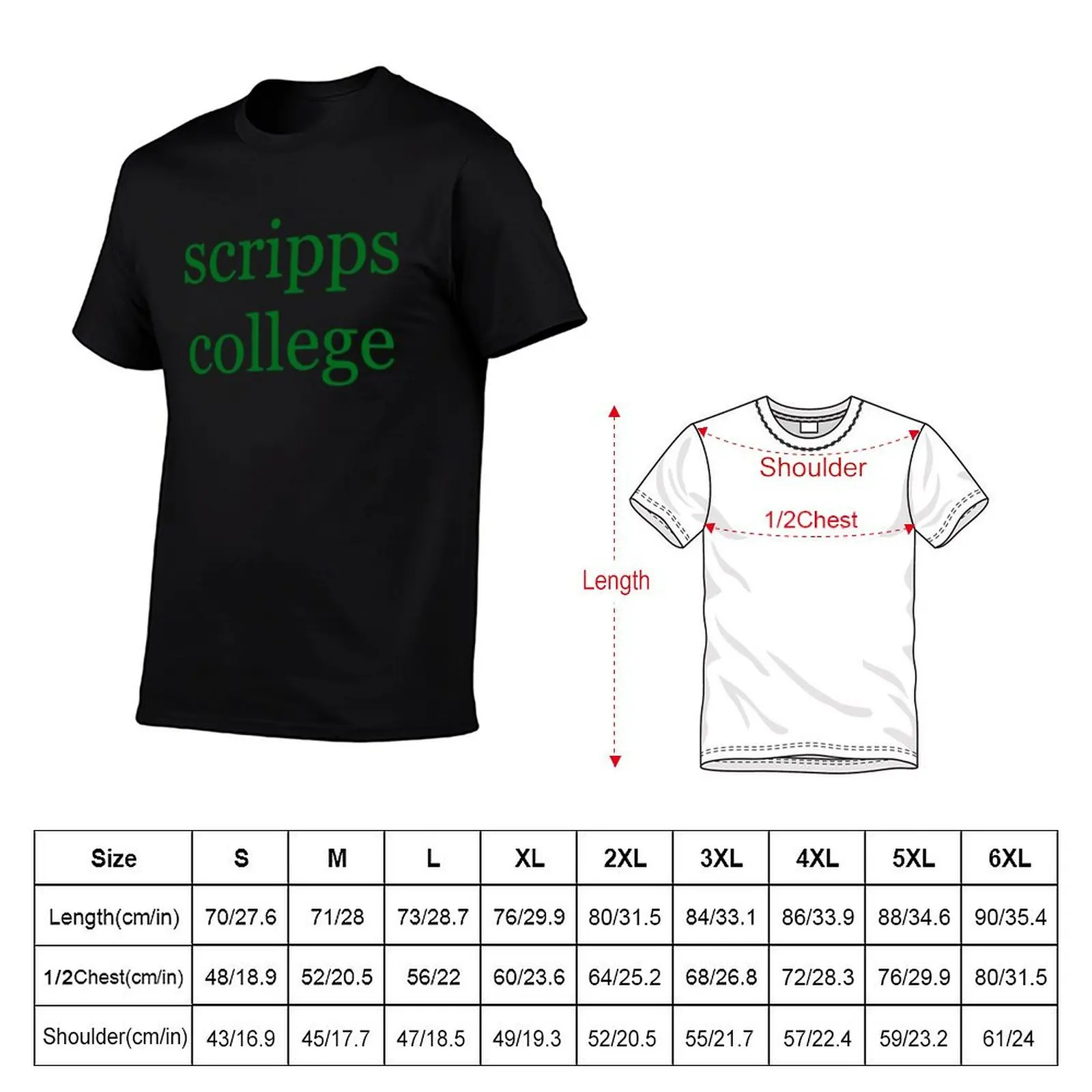 Scripps College (1) T-Shirt man t shirts graphic t shirts for man pack cotton anime t shirts for man T-shirt