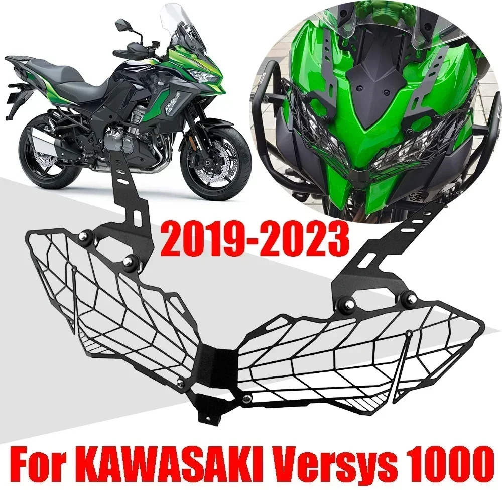 For KAWASAKI Versys 1000 KLE1000 2019 - 2023 Motorcycle Accessories Headlight Protector Guard Headlamp Grille Protection Cover