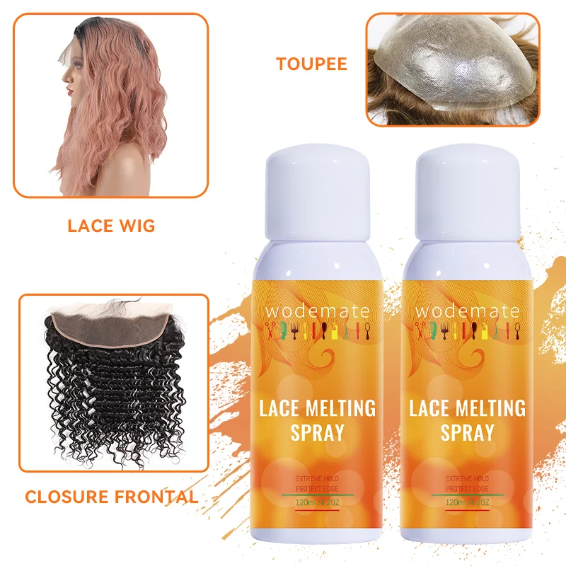 Rápida secagem Lace Bond adesivo Spray para Toupee, Lace Melting, adesivo de cabelo sem cola para perucas, peruca frontal, atacado