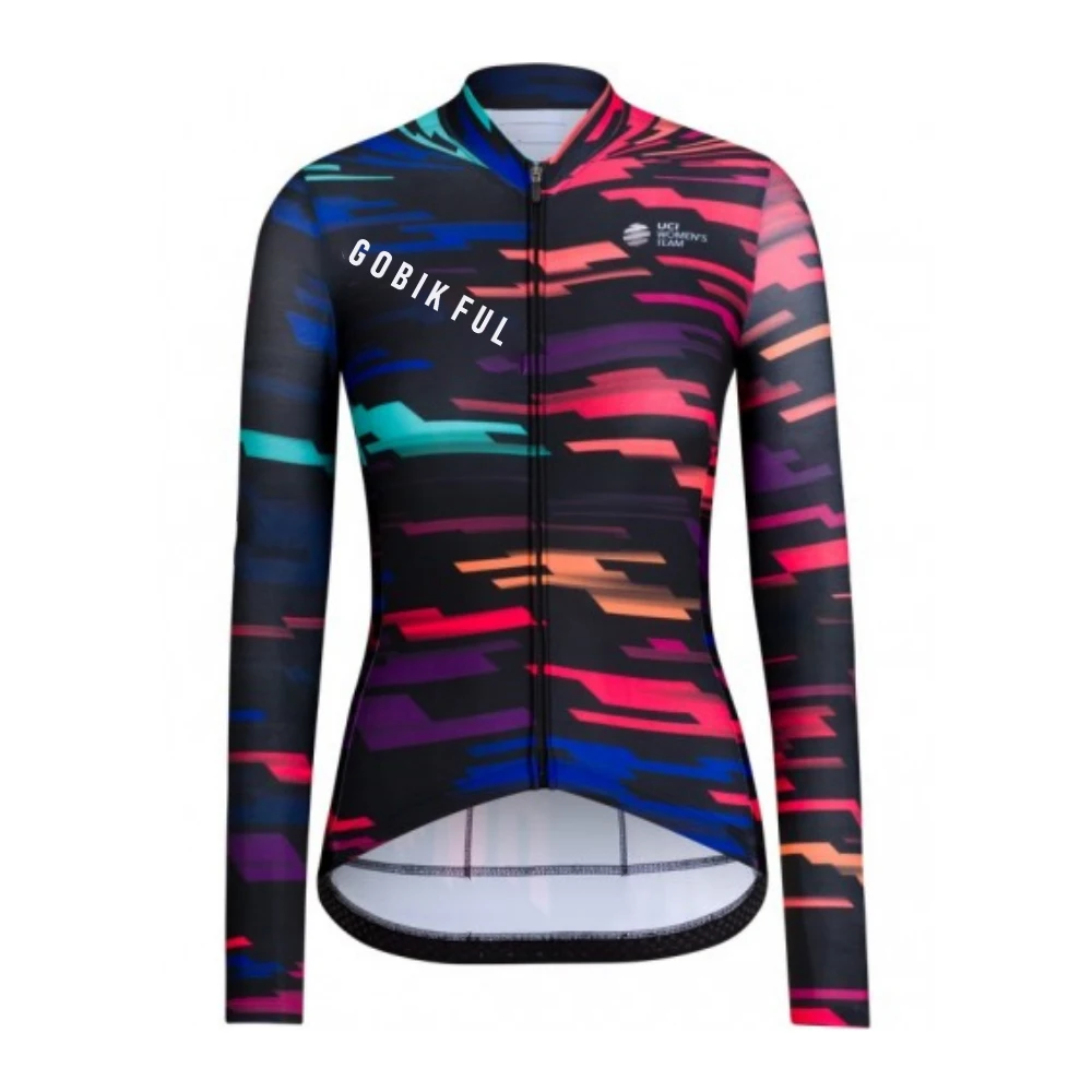 GOBIKFUL High Quality Pro Cycling Jersey Men Woman Breathable Bicycle Clothing Team Road MTB Bike High-end Simple Long Sleeve