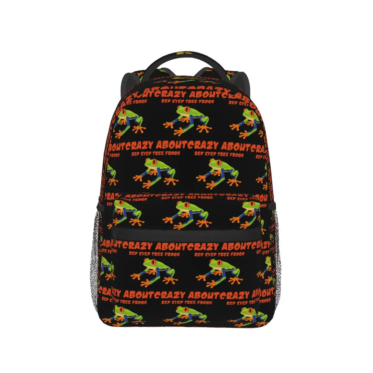 

Crazy About Red Eyed Tree Frog Amphibian Product Backpack Hot Sale Daypack Large Capacity Kids BookBag School Bag Shoulder Bags